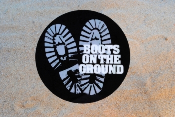 Boots on the Ground 4 inch Decal Static Cling
