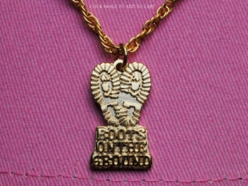 Boots on the Ground Gold Tone Necklace
