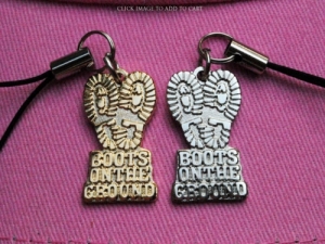 Boots on the Ground Zipper Pull, Charm, Cell Phone Ornament