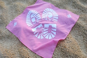 Boots on the Ground Pink Bandanna Printed